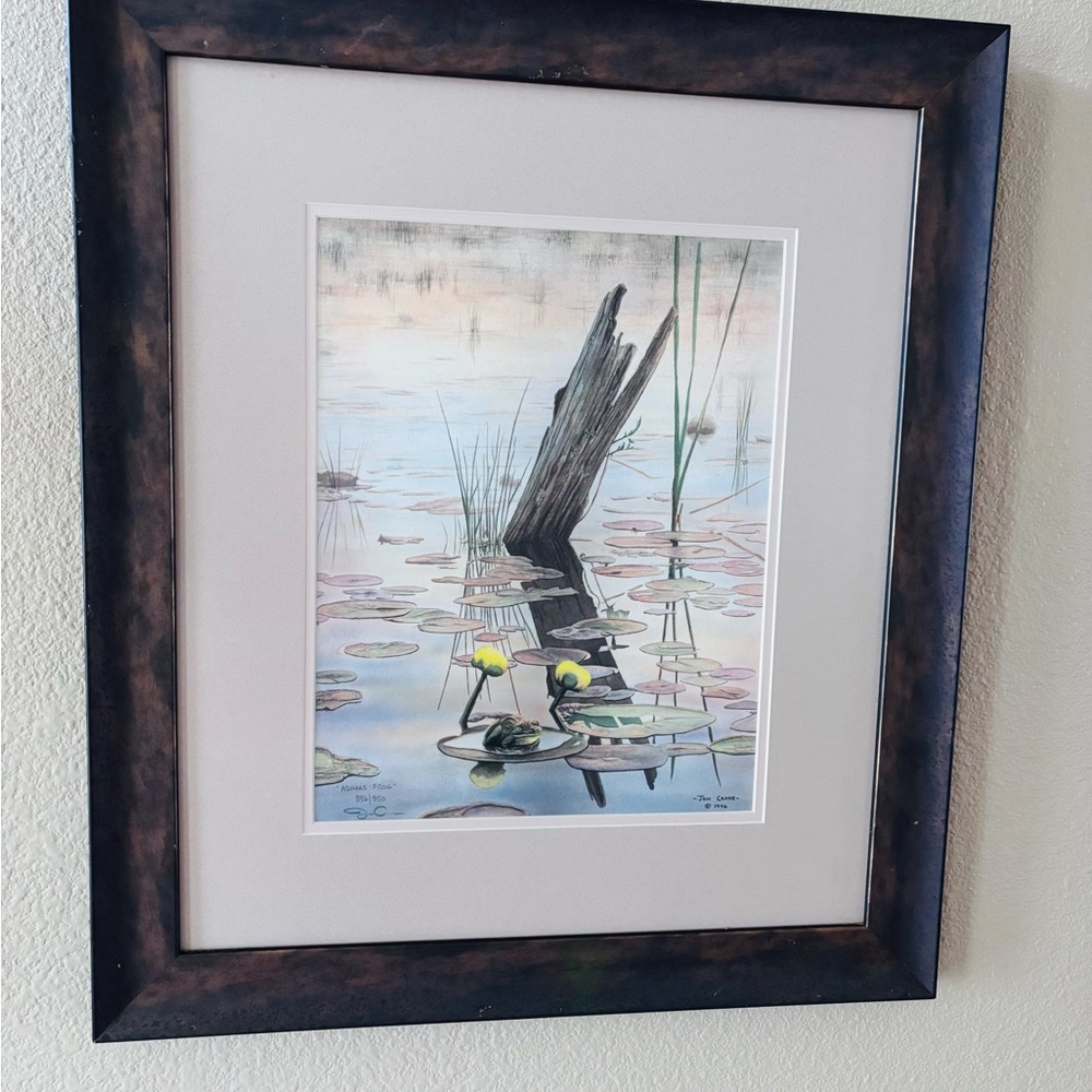 SOLD- Jon Crane “Adam’s Frog” 1996 Limited Edition Signed Framed Print